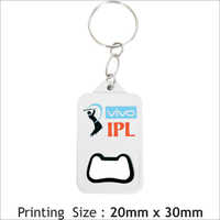 White Personalized Keychains