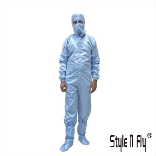 Sky Blue & White Esd Coverall