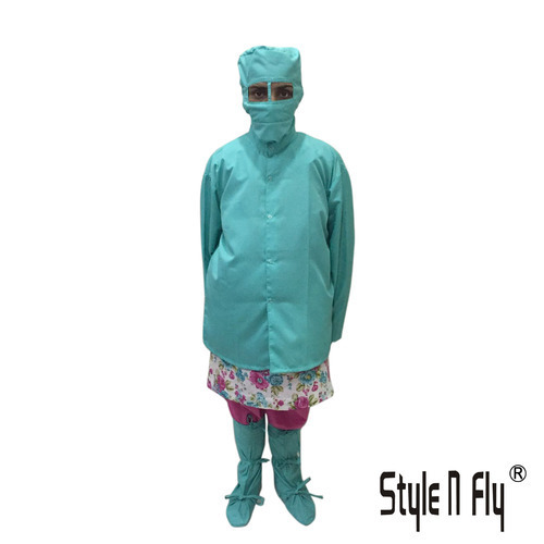 Female Apron With Shoes Cover,Cap & Mask