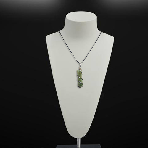 Natural Stone Energised Green Aventurine Wrapped Energy Point Pendant