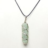 Natural Stone Green Aventurine Double Point Pendant