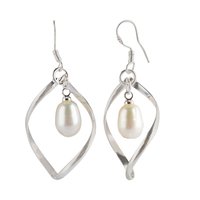 Natural Stone pearl Dangler Earrings Art2