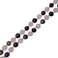 Natural Stone Rose Quartz and Bloodstone Semi-precious Stone Necklace for Positivity