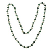 Natural Stone Jade and Yellow Agate Semi-precious Stone Necklace for Positivity