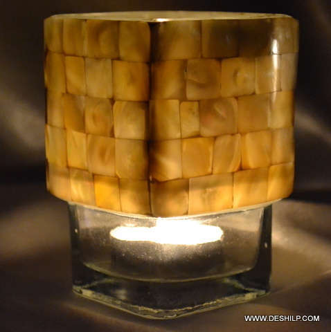 Seap Glass Tea Light Candle Holder For Gifts - Style: Modern Arts