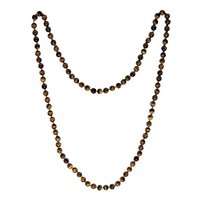 Natural Stone Tiger Eye Semi-Precious Mala for Prosperity