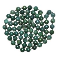Natural Stone Bloodstone (Heliotrope) necklace