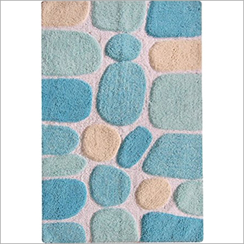 Tufted Bath Mat Stone Design Back Material: Anti-Slip Latex