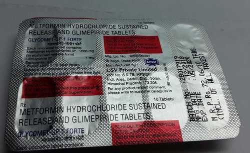 Metformin Hydrocloride Prolong Released Glime Pride Tablets