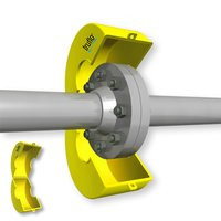 Flange Shield - Polypropylene Material, Variable Dimensions, Yellow Color | Bolt Fastening For Flange Protection & Worker Safety, Iso 41 Compliant