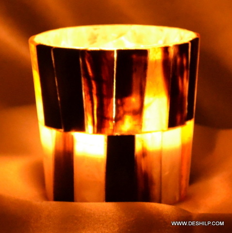 Decorative Seap Glass Candle Holders
