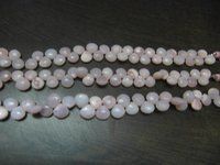 Natural Pink Opal Heart Shape 9-10mm Smooth Briolette Beads Strand 8 Inches