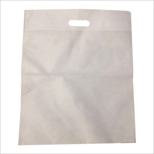 White D Cut Non Woven Bag