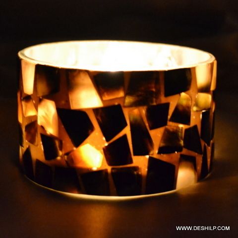 Round Seap Glass Tea Light Candle Holder