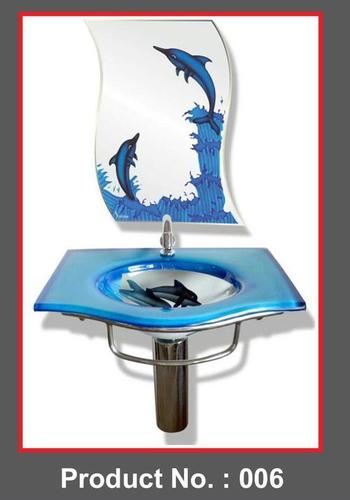 Blue Glass Wash Basin
