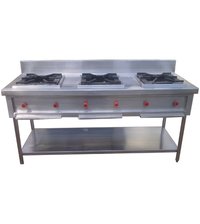3 Burner Indian Cooking Range