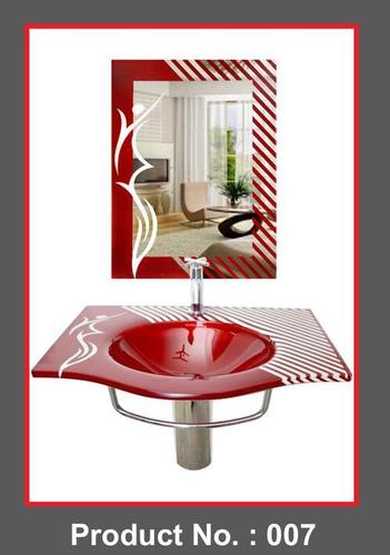 Red Glass Wash Basin