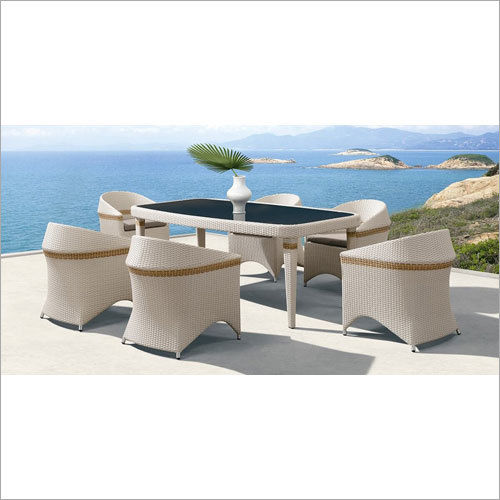 Outdoor Braided Table Chair Set