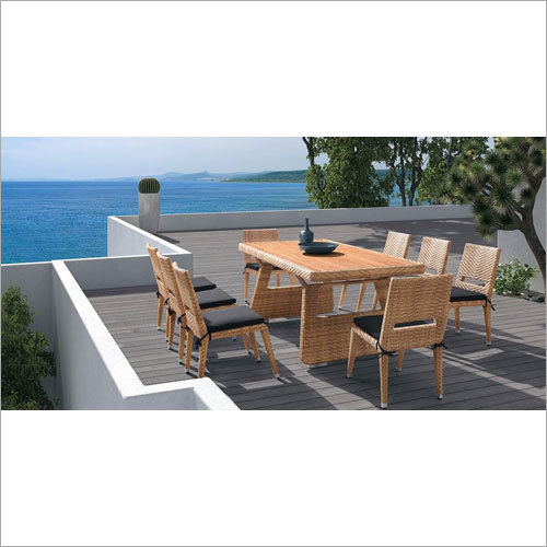 Outdoor Wooden Table Chair Set