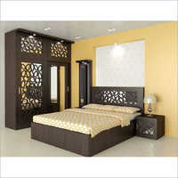 Bedroom Furniture Sets - Wood, King Size, Brown | 4-piece Modern Design With 1-year Warranty, Stylish And Comfortable