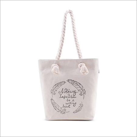 Canvas Bag - Canvas Material, 16x14 Size, White Color, 15 Kg/hr Capacity | Durable with Convenient Handles