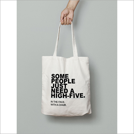 Canvas Bag - 16x12 Inches, White | 10 Kg/hr Capacity, Durable Canvas Material with Comfortable Handles