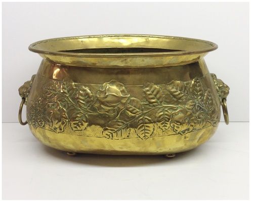 Antique Dutch Brass Planter