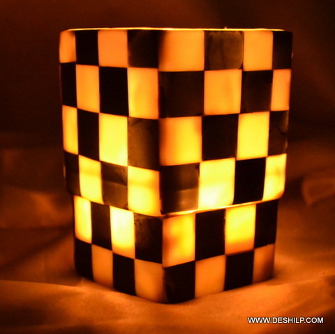 Seap Glass Decorated Votive for decoration