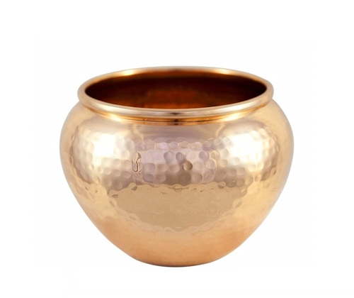 Hammered Solid Copper Small Vase Planter