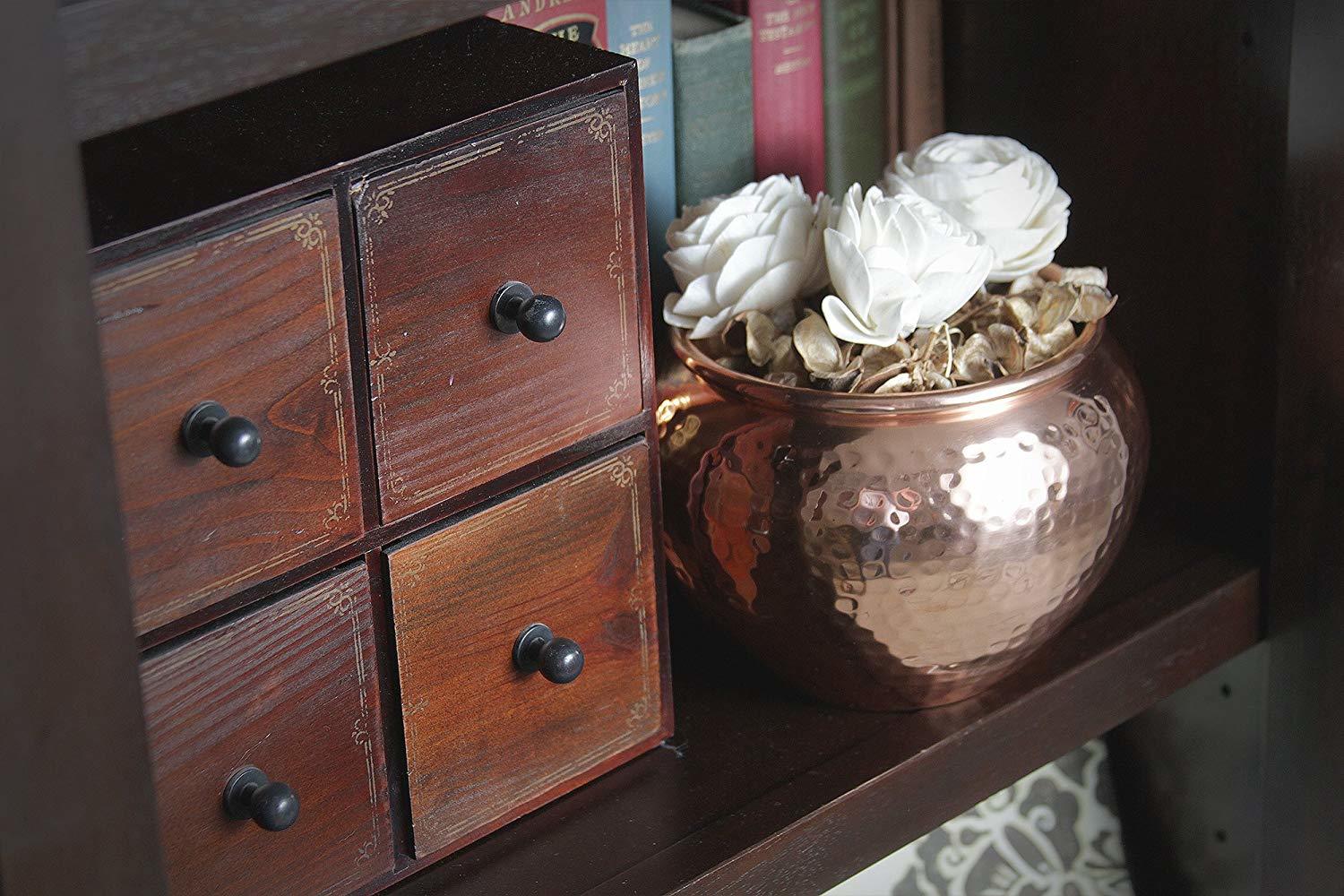 Hammered Solid Copper Small Vase Planter