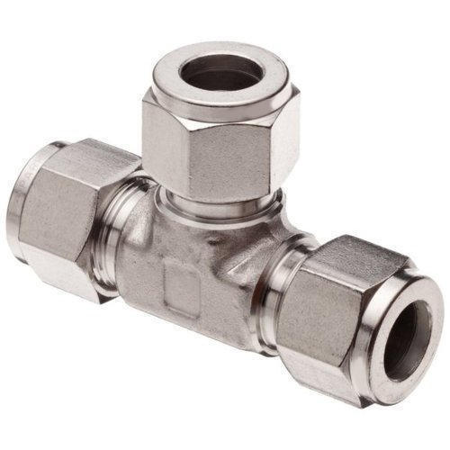 Union Tee - Stainless Steel, 1/16 to 2 1/2 Inch Size, Silver Finish | ISO 9001:2015 Certified, Mill Finished, Round Shape