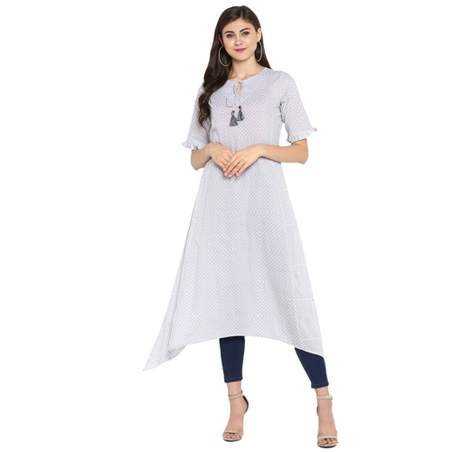 Designer Printed Cotton Kurtis Bust Size: 36 To 44 Inch (In)