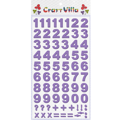 Craft Villa Numeric Foam Sticker By ZILLION OVERSEAS