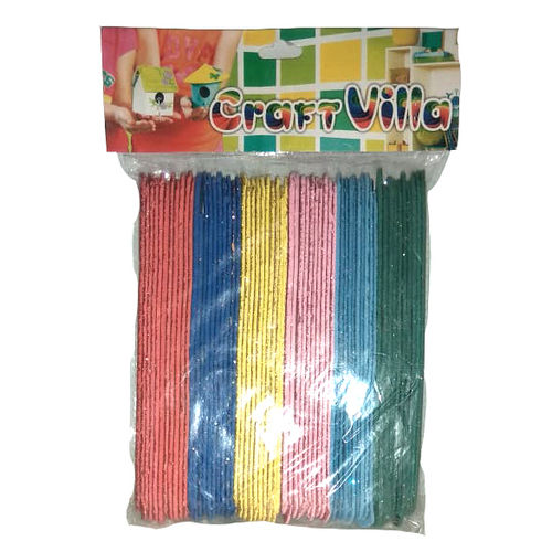 Craft Villa Glitter Foam Ice Cream Stick