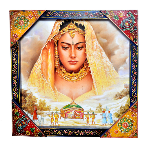 Indian Handmade Home Decor Handicraft Wooden Wall Hanging Painting
