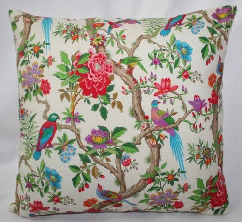 Multicolor Birds Print Cushion Cover Dimensions: 40*40  Centimeter (Cm)