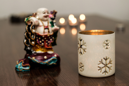 Milky white big votive
