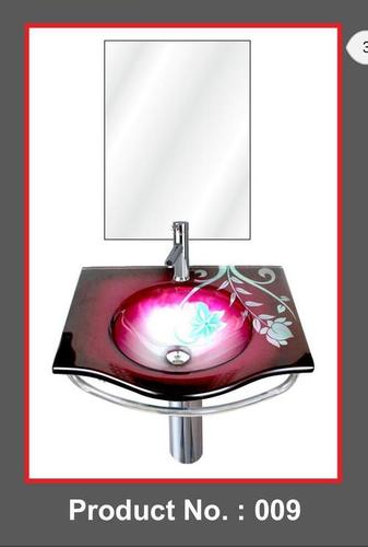 Pink Glass Wash Basin