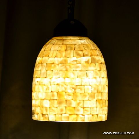 Yellow Mixed Star Hanging Lamp