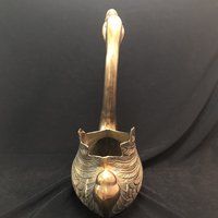 Vintage Large Brass Swan Planter