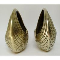 Brass Swan Planters a Pair