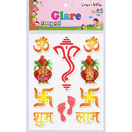 Craft Villa Glare Small Ganesha Printed Sticker