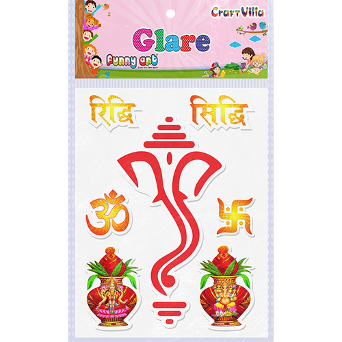Craft Villa Glare Ganesha Big Printed Sticker