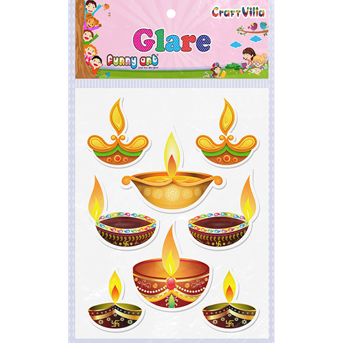 Craft Villa Glare Diya 01 Printed Sticker