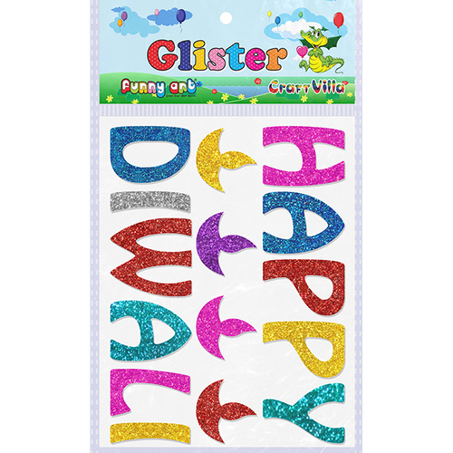 Craft Villa Glister Happy Diwali Glitter Sticker