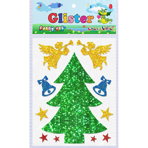 Craft Villa Glister Christmas Tree Glitter Sticker