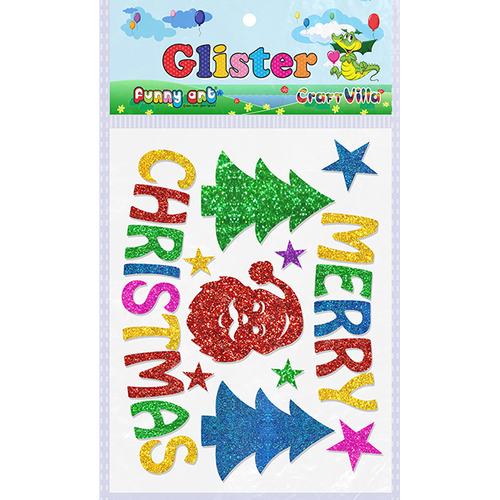 Craft Villa Glister Merry Christmas Glitter Sticker