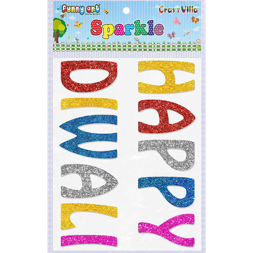 Craft Villa Sparkle Happy Diwali Glitter Sticker