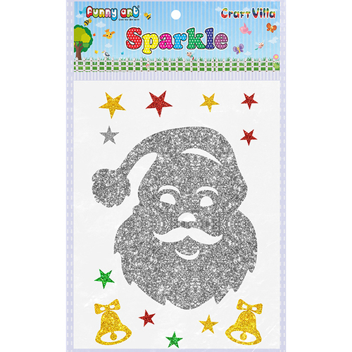 Craft Villa Sparkle Santa Face Glitter Sticker