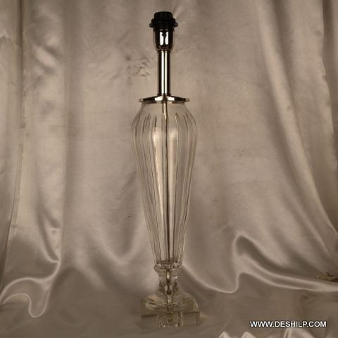 LONG GLASS THICK CRYSTAL GLASS LAMP